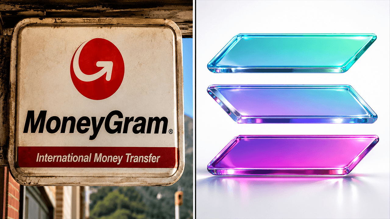 Moneygram and Solana logos, side-by-side.