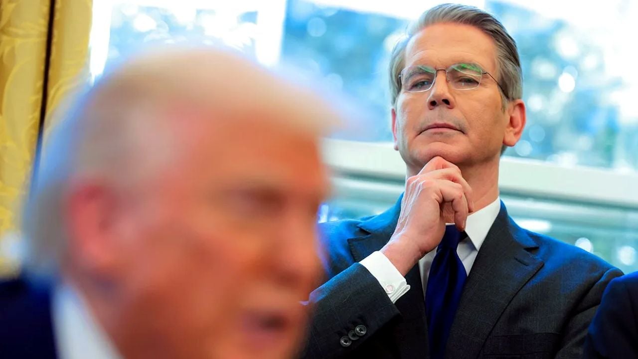 Scott Bessent and Donald Trump