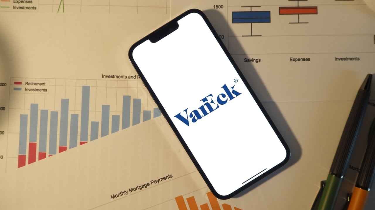 VanEck logo on a phone